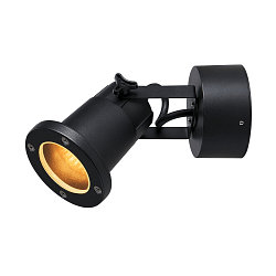 Outdoor wall-/ceiling luminaire NAUTILUS 25, QPAR51, IP54 IK02, GU10 max. 11W, swiveling, matt black