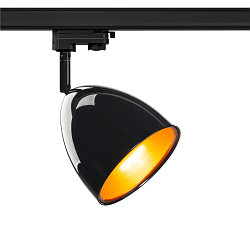 3-Faset Downlight PARA CONE 14 QPAR51, GU10, inkl. 3-Faset-Adapter, sort/guld