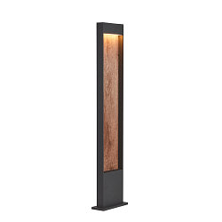 LED Udend�rslampe FLATT POLE LED Standerlampe, 9,7W, 3000/4000K, 400lm, IP65, 100cm, antracit/brun