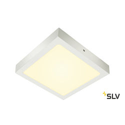 LED Wall / Ceiling luminaire SENSER 24 CW, square, 15W, 1200lm, IP20, white, 3000K