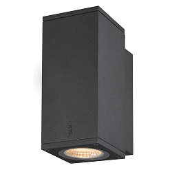 Premium-LED Udend�rs V�glampe ENOLA SQUARE SINGLE CCT, IP65 IK02, S version, 6W 3000/4000K 390/450lm 30�, CRi>90, antracit