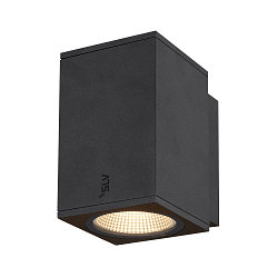 Premium-LED Udend�rs V�glampe ENOLA SQUARE SINGLE CCT, IP65 IK02, M version, 10W 3000/4000K 720/820lm 38�, CRi>90, antracit