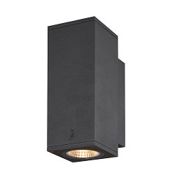 Premium-LED Udend�rs V�glampe ENOLA SQUARE UP/DOWN CCT, IP65 IK02, S version, 7W 3000/4000K 570/640lm 30�, CRi>90, antracit