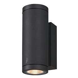 Premium-LED Udend�rs V�glampe ENOLA ROUND UP/DOWN CCT, IP65 IK02, S version, 7W 3000/4000K 285/320lm 30�, CRi>90, antracit
