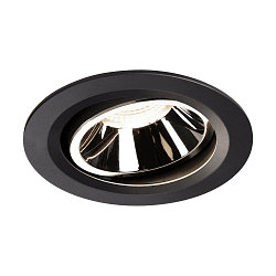 LED Loftindbygningslampe NUMINOS DL L, 4000K, IP20, drejelig / svingbar, 40�, 2350lm, UGR 18, sort/chrom