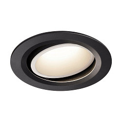LED Loftindbygningslampe NUMINOS DL L, 4000K, IP20, drejelig / svingbar, 55�, 2450lm, UGR 20, sort/hvid