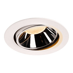 LED Loftindbygningslampe NUMINOS DL XL, 2700K, IP20, drejelig / svingbar, 40�, 3400lm, UGR 18, hvid/chrom