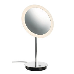 LED Bordlampe MAGANDA TL Makeup spejl, CCT switch, 2700/3000/4000K, IP44, chrom