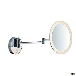 LED Wall luminaire MAGANDA WL Make-up mirror, CCT switch, 2700/3000/4000K, IP44, chrome