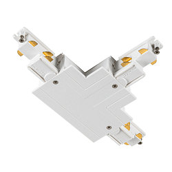 3-faset T-stik S-TRACK PHASE & DALI indbygget version, DALI styrbar, jord h�jre, jord udenfor, hvid