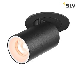 ceiling recessed luminaire NUMINOS PROJECTOR XS cylindrical, black, white