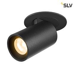 ceiling recessed luminaire NUMINOS PROJECTOR XS cylindrical, black