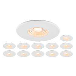 Indbygnings loftlampe UNIVERSAL DOWNLIGHT PHASE s�t med 2 IP20 / IP65, hvid d�mpbar