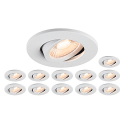 Indbygnings loftlampe UNIVERSAL DOWNLIGHT MOVE PHASE svingbar, s�t med 2 IP20, hvid d�mpbar