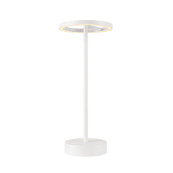 Batteri bordlampe VINOLINA ONE med touch-d�mper, ringform IP54, hvid d�mpbar