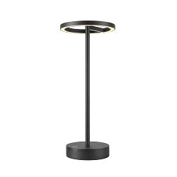 Batteri bordlampe VINOLINA ONE med touch-d�mper, ringform IP54, sort d�mpbar