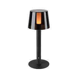 Batteri bordlampe TAHA IP65, sort d�mpbar