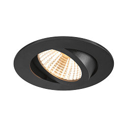 Indbygnings loftlampe NEW TRIA� 68 rund IP20, sort d�mpbar