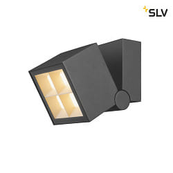 wall and ceiling luminaire S-CUBE IP65, anthracite dimmable