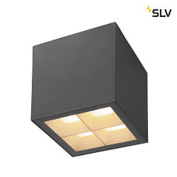 ceiling luminaire S-CUBE IP65, anthracite dimmable