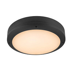 V�g- og Loftlampe OUTDOOR BULKHEAD V 360 CCT Switch, slagfast, omskiftelig IP65, sort, lakeret 