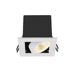Indbygnings loftlampe KADUX SINGLE firkantet IP20, sort, hvid d�mpbar