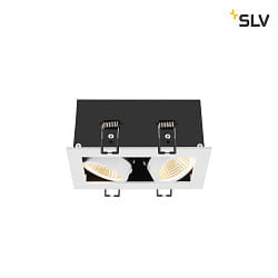 ceiling recessed luminaire KADUX DOUBLE square IP20, black, white dimmable