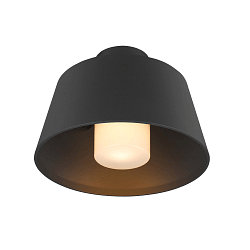 Udend�rs loftlampe PHOTONI med afstandsstykke, konisk E27 IP65, sort mat d�mpbar
