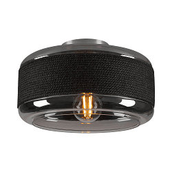 V�g- og Loftlampe PANTILO ROPE 27 cylindrisk E27 IP20, s�lv d�mpbar