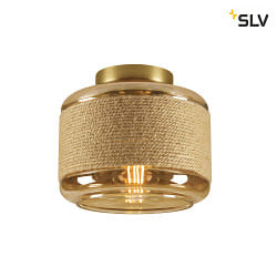 Vg- og Loftlampe PANTILO ROPE 19 cylindrisk E27 IP20, guld dmpbar