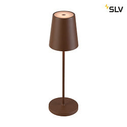 battery table lamp VINOLINA TWO IP65, rust dimmable