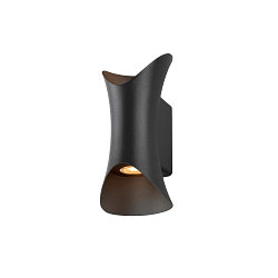 Udend�rs wall luminaire MODELA UP/DOWN up / down, slagfast IP65, sort mat d�mpbar