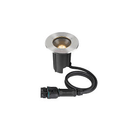 floor recessed luminaire DASAR� M round, swivelling, DALI controllable, passable IP67, stainless steel dimmable