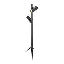 Jordspydslampe HELIA SLIM POLE DOUBLE IP65, sort