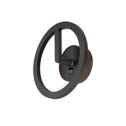 Udend�rs wall luminaire Q-RING SENSOR med sensor, omskiftelig IP54, sort 