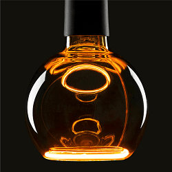 Gl�dep�re FLOATING GLOBE 125 - SMOKEY BLACK- PHASE G125 mat E27 6W 220lm 1900K 330� d�mpbar