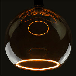 LED lyskilde FLOATING GLOBE 300 - SMOKEY BLACK- PHASE mat E27 8W 350lm 1900K 330� d�mpbar