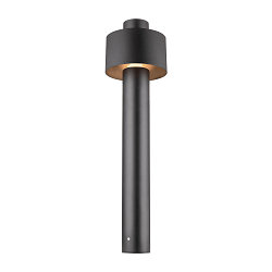 Udend�rs stativlampe PHOTONI CYL POLE 75 cylindrisk, slagfast E27 IP65, sort mat d�mpbar