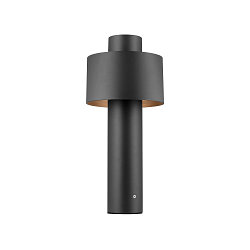 Fatningslampe PHOTONI CYL POLE 45 cylindrisk, slagfast E27 IP65, sort mat d�mpbar