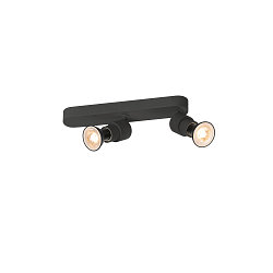 V�g- og Loftlampe PURI 2.0 BASIC ASYM rund, asymmetrisk GU10 IP20, sort d�mpbar