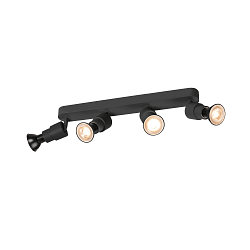V�g- og Loftlampe PURI 2.0 BASIC LONG 4-flammer, lang GU10 IP20, sort d�mpbar