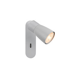 wall and ceiling luminaire PURI 2.0 - DOME square, with switch GU10 IP20, grey dimmable