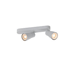 wall and ceiling luminaire PURI 2.0 - DOME 2 flames, asymmetrical GU10 IP20, grey dimmable