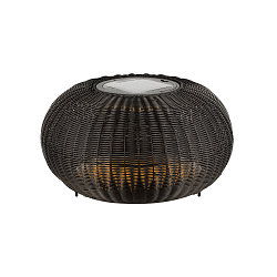Solar gulvlampe ADEGAN FLAT IP65, sort d�mpbar