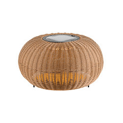 Solar gulvlampe ADEGAN FLAT IP65, brun d�mpbar