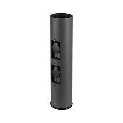 Lampesokkel M-POL 60 - POLE 53.4CM 2-fold, 4-polet, med stikkontakt, antracit
