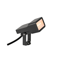 Jordspydslampe SYNA WIDE firkantet, vipbar IP65, sort 