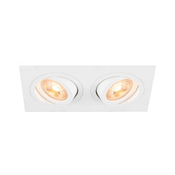 Indbygnings loftlampe NEW TRIA� 155 GU10 2-flammer, drejelig, firkantet GU10 IP20, hvid d�mpbar