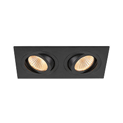 Indbygnings loftlampe NEW TRIA� 155 PHASE 2-flammer, stiv, firkantet IP20, sort d�mpbar