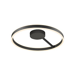 wall and ceiling luminaire ONE DALI �60CM up / down, DALI controllable, CCT Switch, ring shape IP20, black dimmable